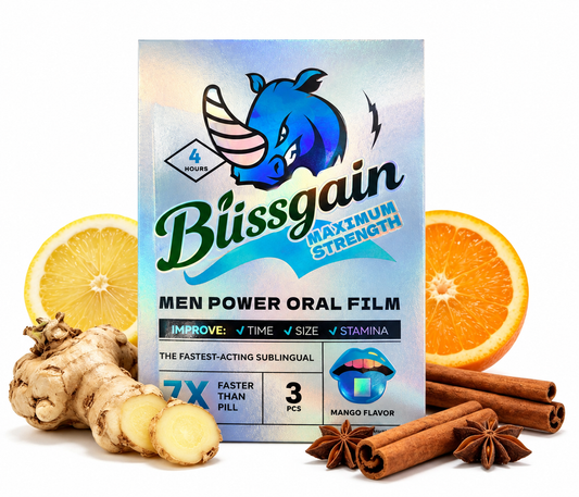 Blissgain® Sublingual Male Vitality Strips-Premium Men's Boost|100% Natural&FDA&GMP&HALAL