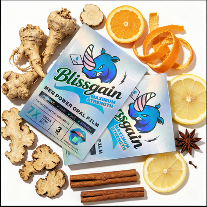 Blissgain® Sublingual Male Vitality Strips-Premium Men's Boost|100% Natural&FDA&GMP&HALAL
